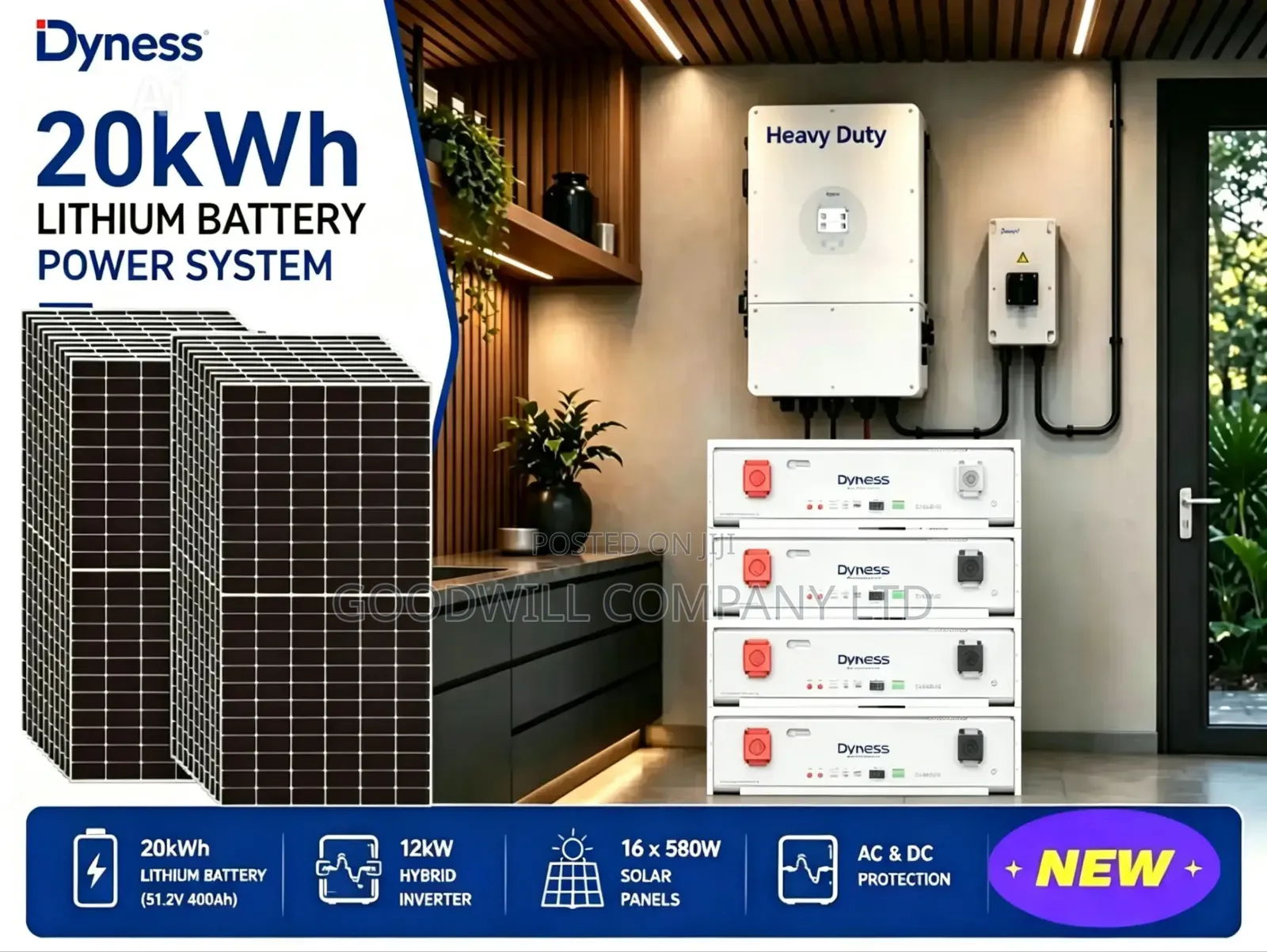 20kwh 12kva 48v Dyness Hybrid Complete Solar System
