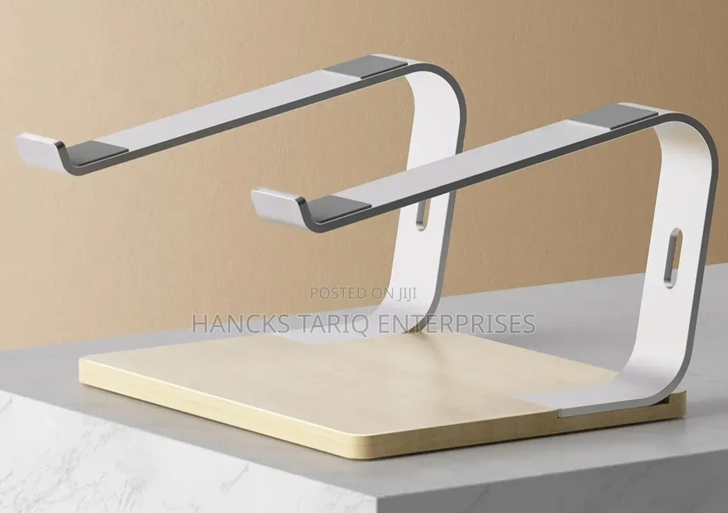Wooden and Metal Desktop Laptop Stand / Riser.