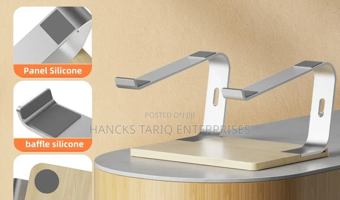 Wooden and Metal Desktop Laptop Stand / Riser.