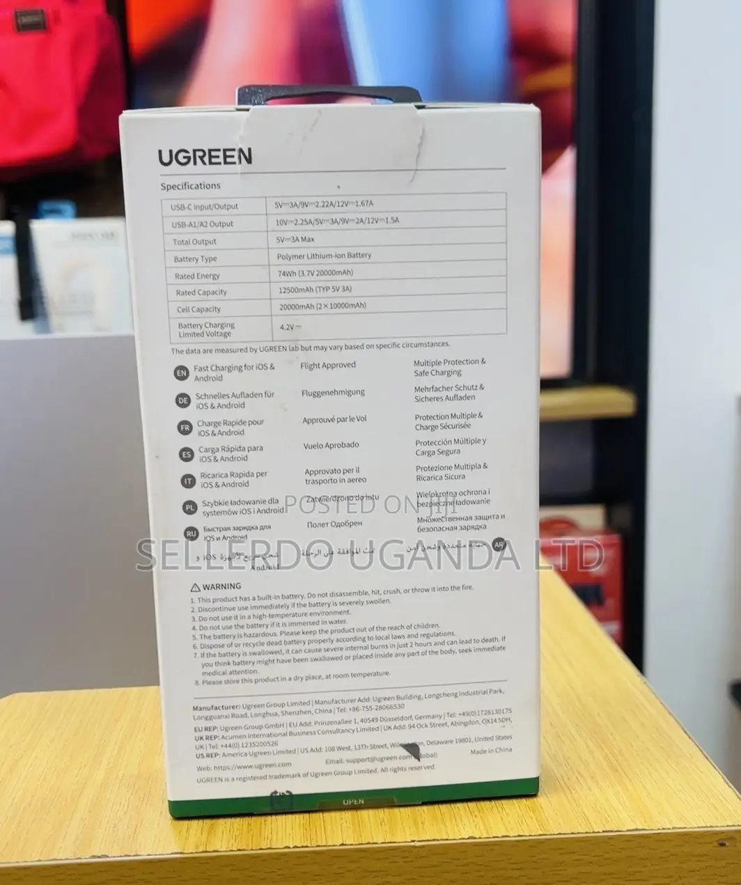 UGreen 20000mAh Two-Way Power Bank