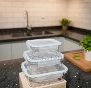 3pcs Borosilicate Glass Food Storage Containers