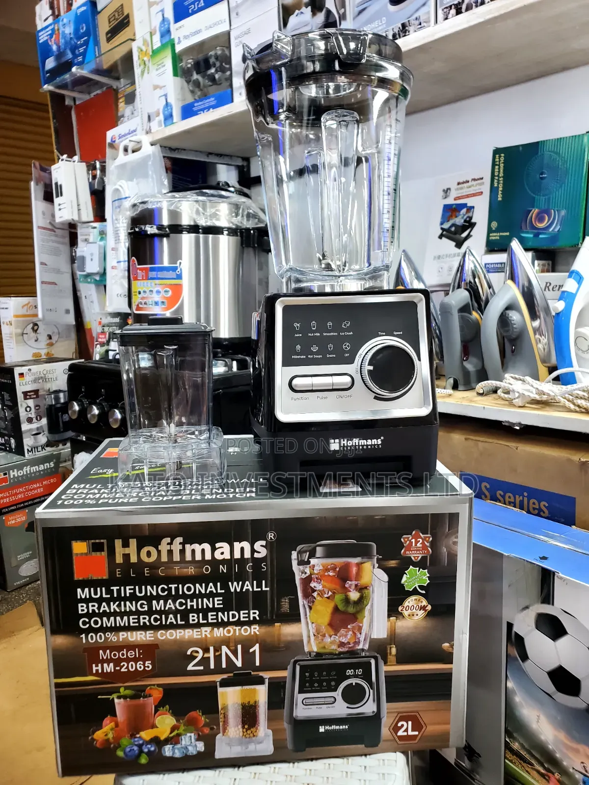 Hoffmans Blender 200w 2l Commercial 2in1