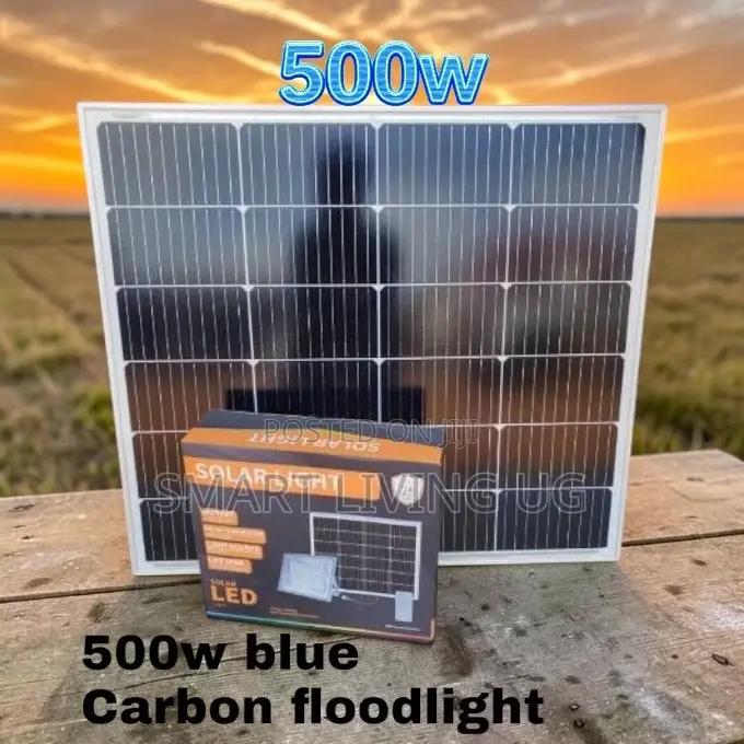 Premium 500W Blue Carbon Solar Flood Light for Homes Shops 097