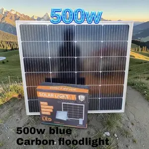 Long-Lasting 500W Blue Carbon Solar LED Flood Light 621