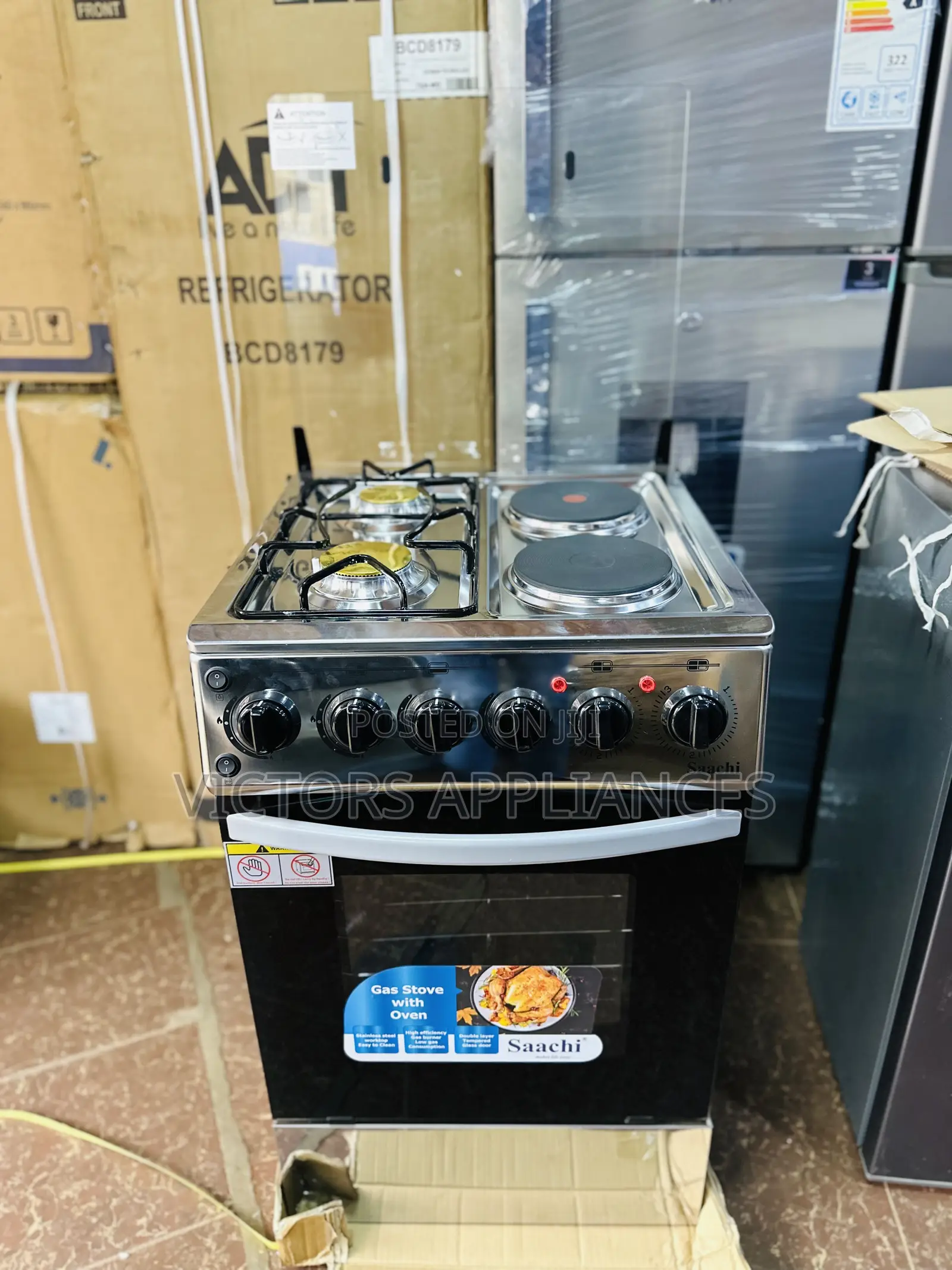 Saachi Cooker 2gas 2electric 50x50cm