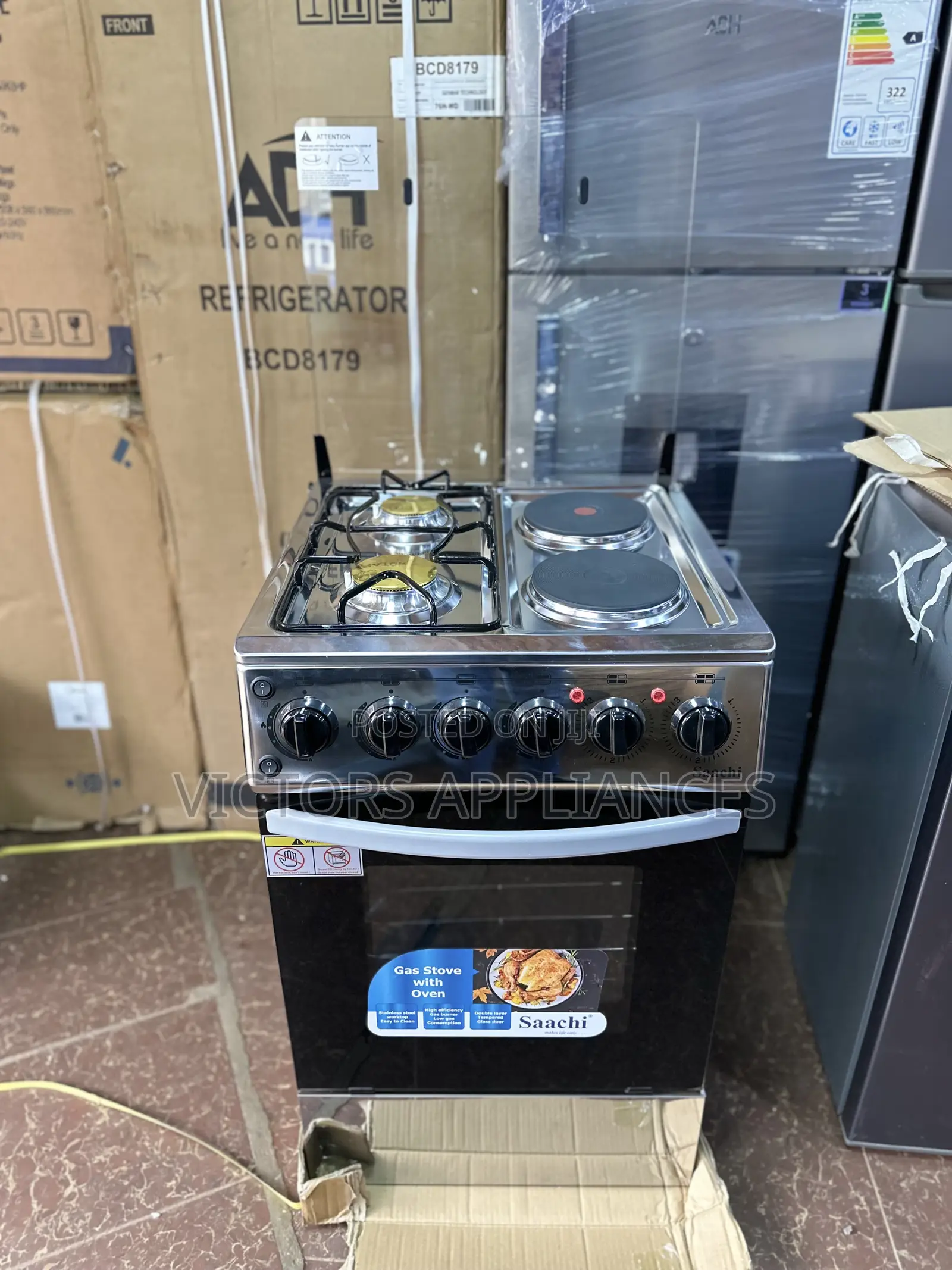 Saachi Cooker 2gas 2electric 50x50cm