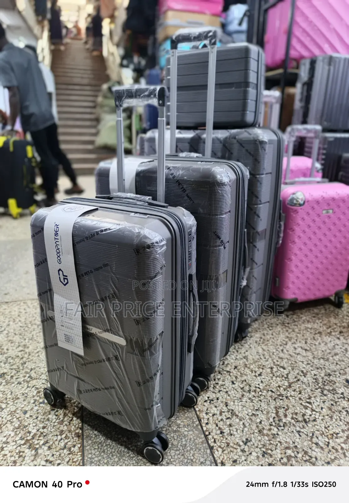4pcs in 1set. Rubber Plastic Suitcases Full Set