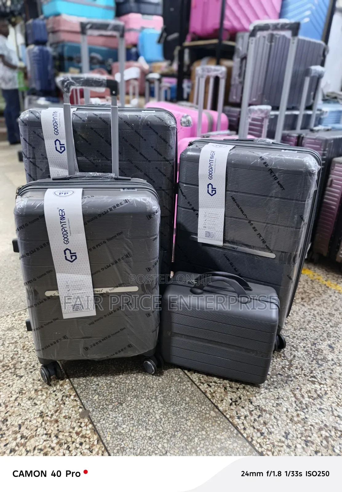 Quality Rubber Plastic Suitcases Full Set. 4pcs in 1set