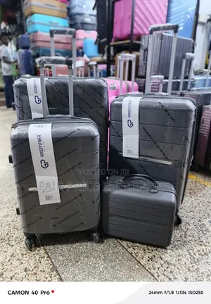 Plastic Suitcases Full Set. 4pcs in 1set. Rubber Plastic