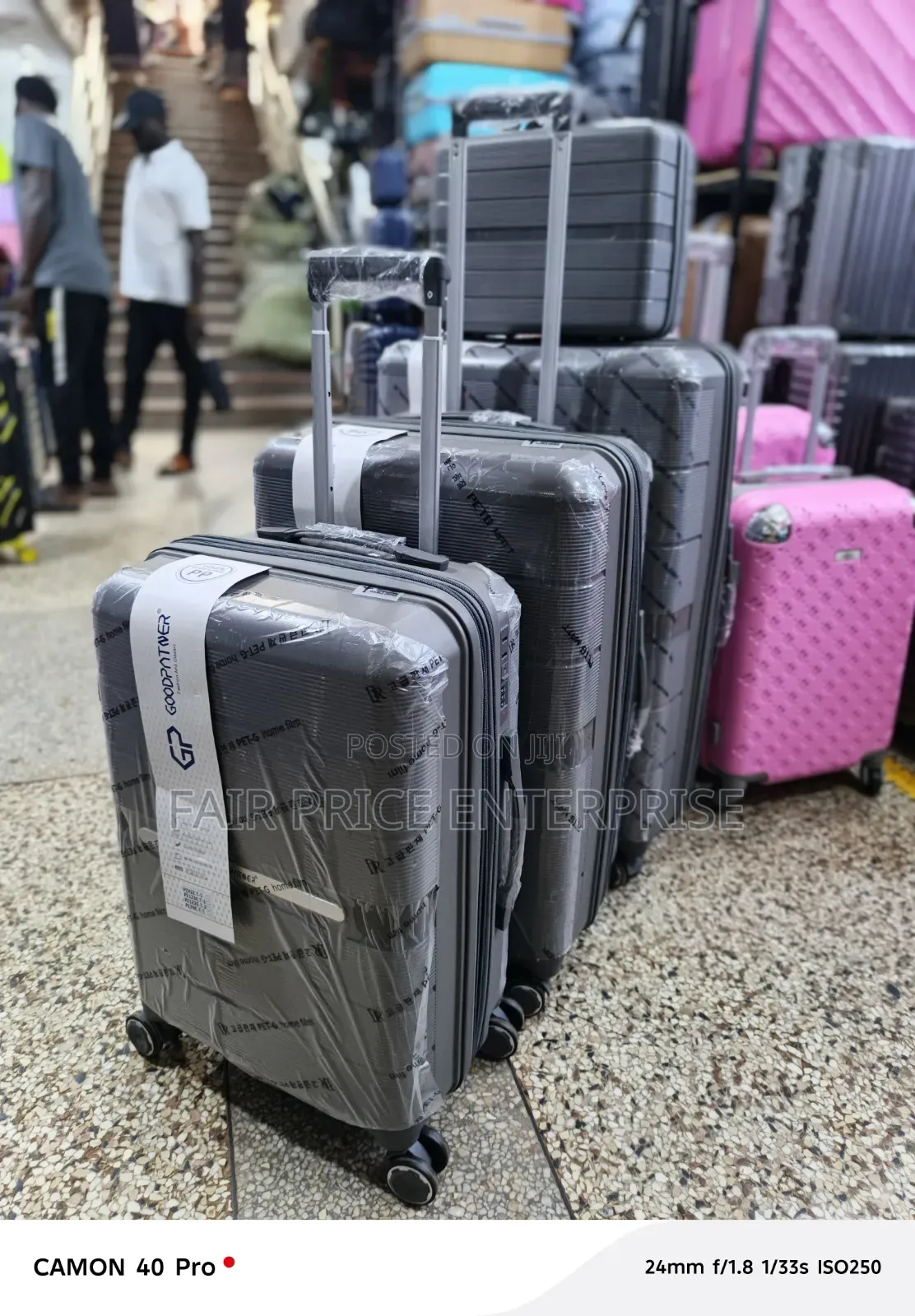 Plastic Suitcases Full Set. 4pcs in 1set. Rubber Plastic