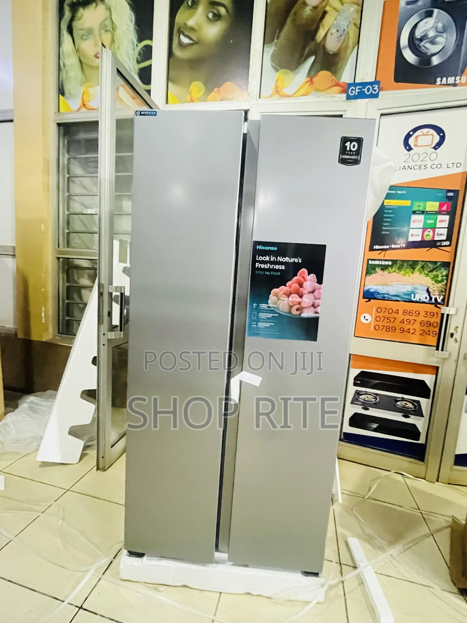 HISENSE 560 Liters 2 Door Side by Side Refrigerator