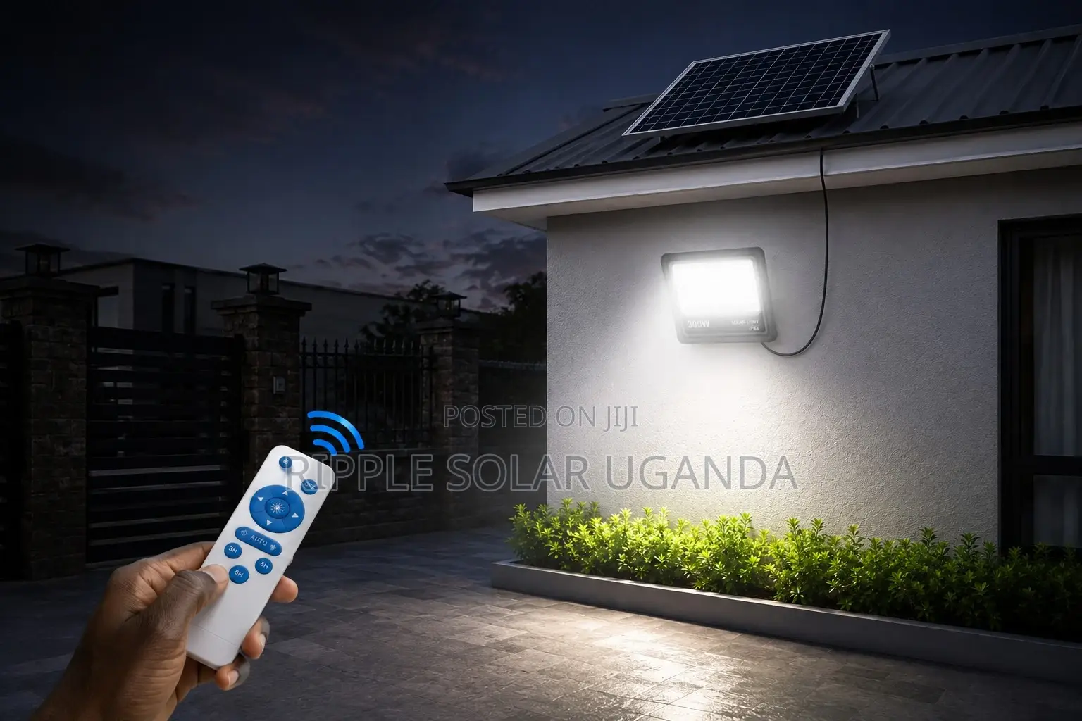 300w Solar Flood Light Outdoor Waterproof Security Light Kampala