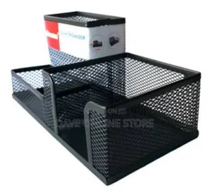 3 Compartment Multi Functional Metal Mesh Desk Organizer
