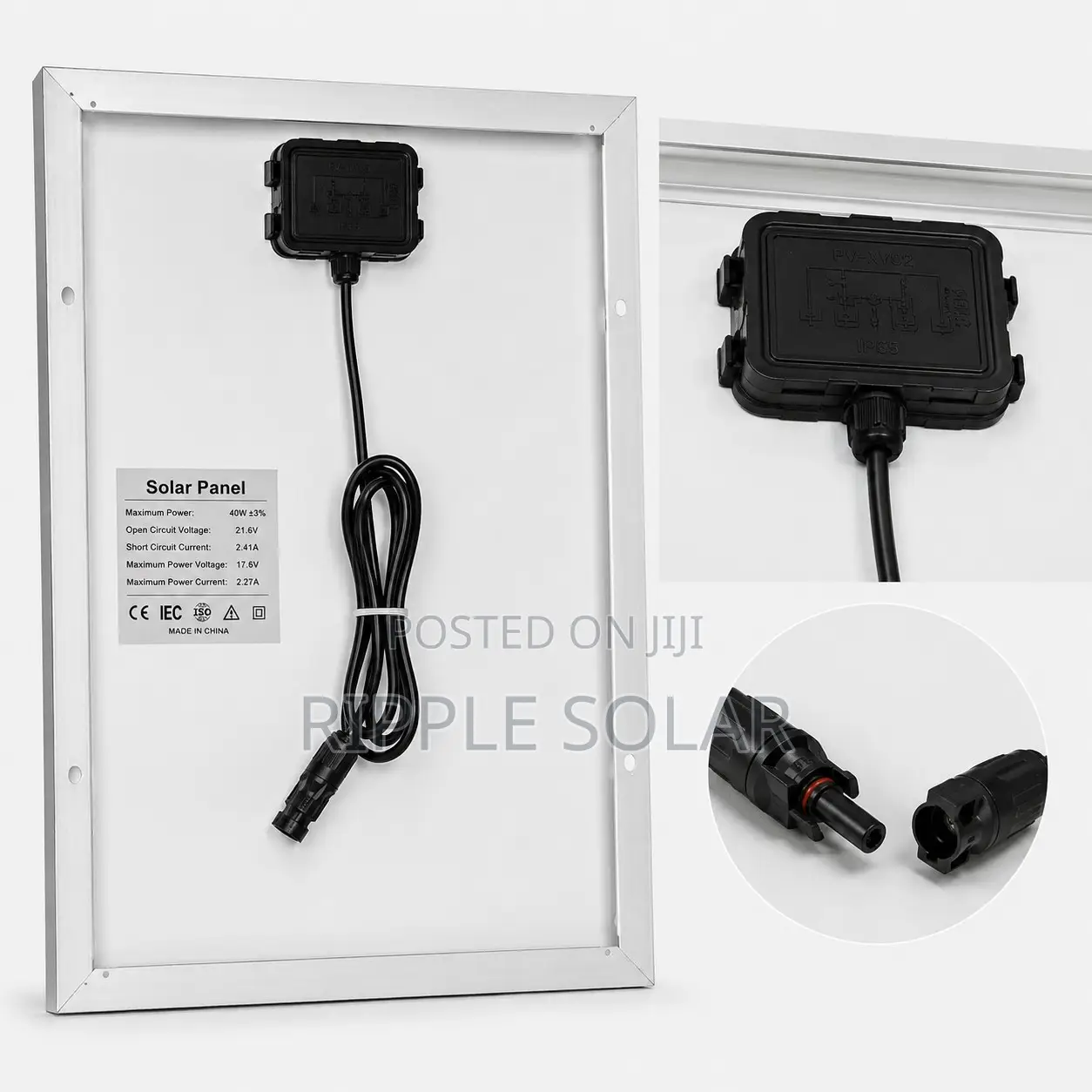 40W Solar Panel – Compact 12V Power Solution