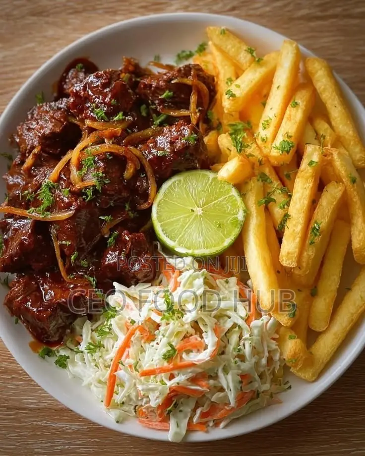 Beef and Crispy Chips - C.E.O's Restaurant