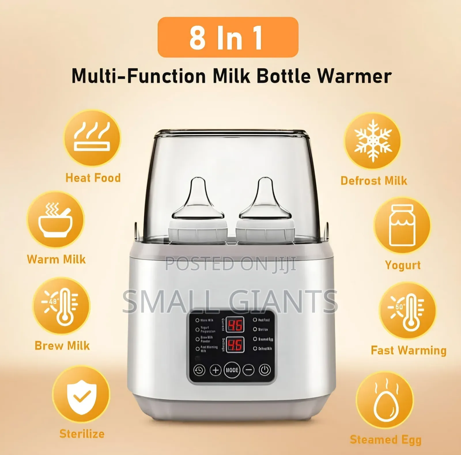 8-in-1 Fast Milk Warmer With Timer