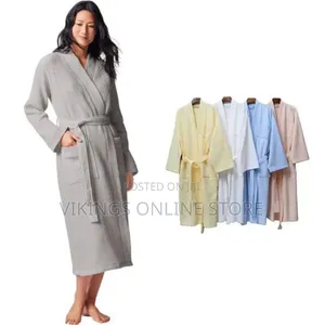 Large Lightweight Waffle Unisex Organic Linen Weave Robes