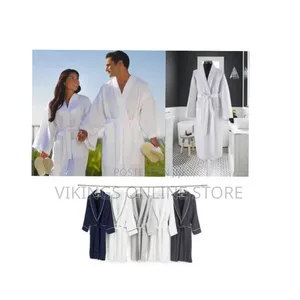 Large Lightweight Waffle Unisex Organic Linen Weave Robes
