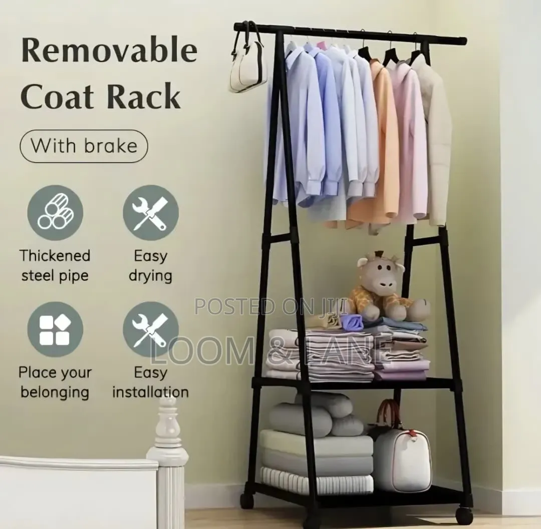 Freestanding Coat Metal Clothing Rack