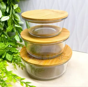3pcs Glass Food Storage Containers