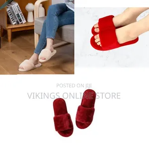 7-8 Open Toe Slides Warm Soft Fuzzy Fluffy Soft Lightweight Fur