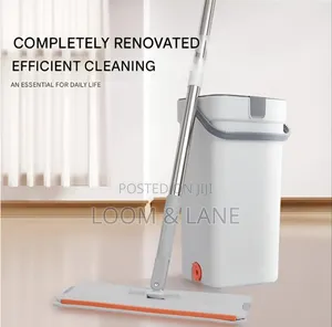 Hands-Free Flat Mop and Bucket Set