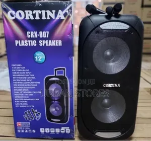 12"Cortina Amplified Rechargeable BT Speaker With Wireless Microphone