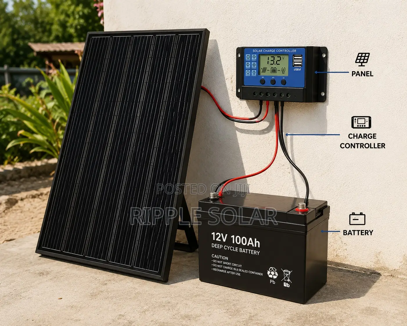 150W Black Monocrystalline Solar Panel