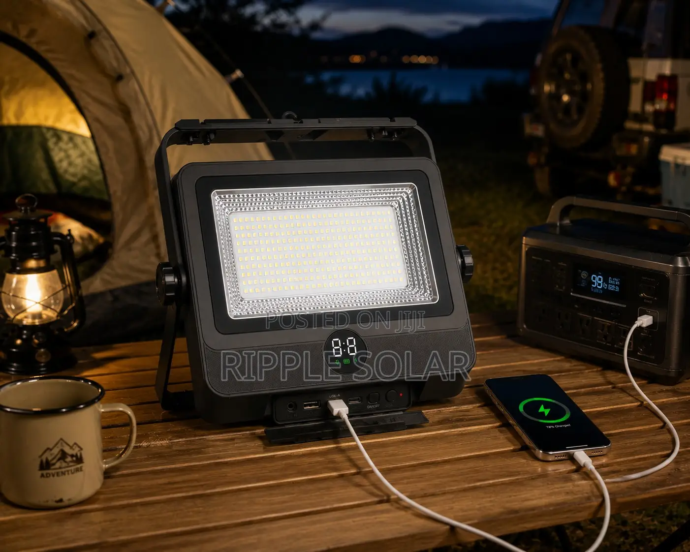 200W Portable Solar Flood Light