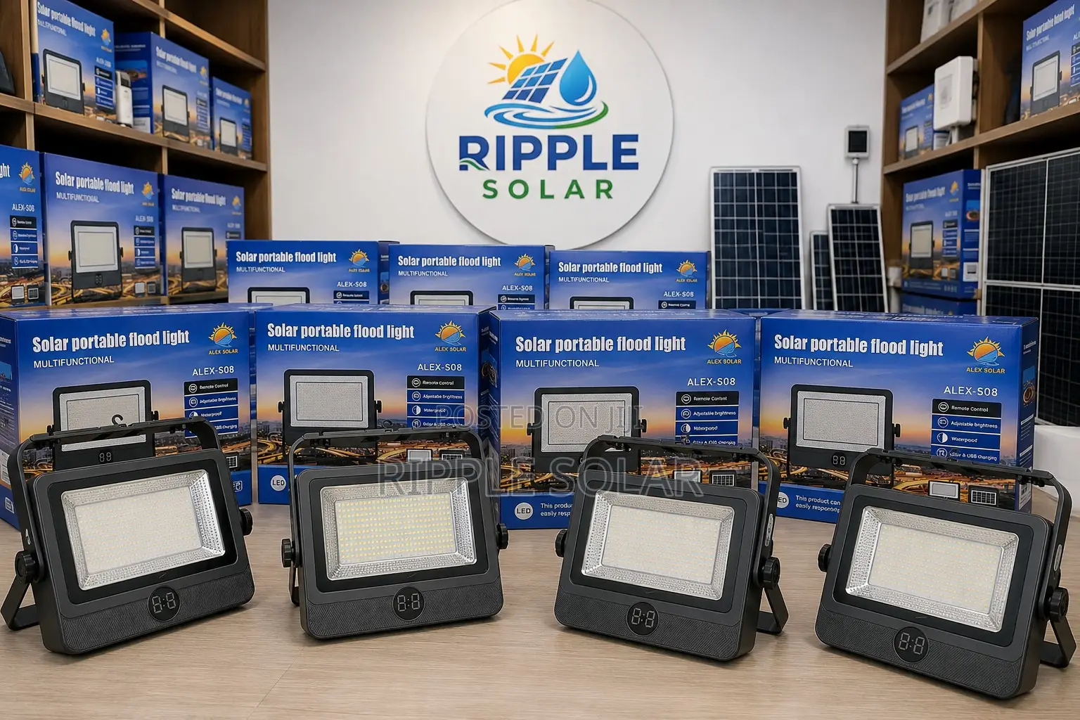200W Portable Solar Flood Light