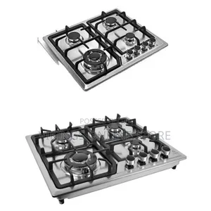 4 Burner Countertop Gas Hob 60 Cm With Auto Ignition, Cast Iron Suppor