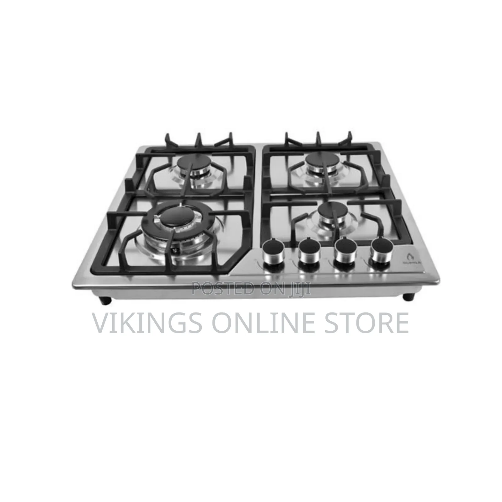 4 Burner Countertop Gas Hob 60 Cm With Auto Ignition, Cast Iron Suppor