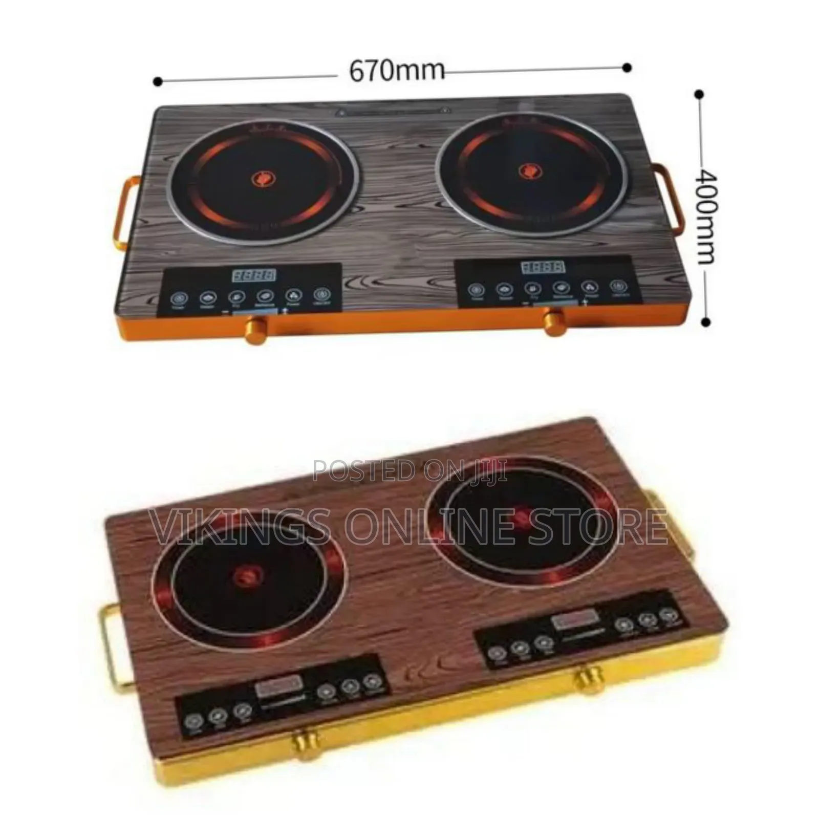 Multi-Desk Plugged Hot Plate 1h 2 Burner Electric Ceramic Kitchen Stov