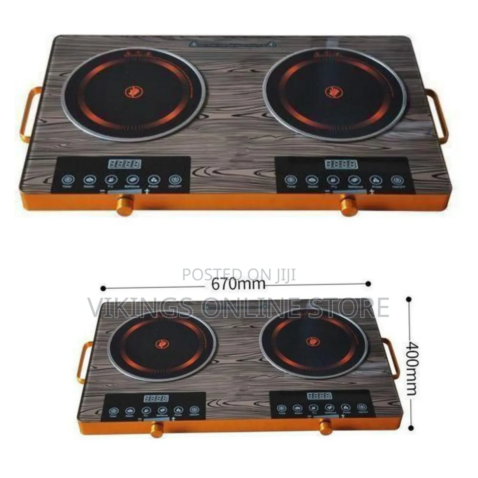 Multi-Desk Plugged Hot Plate 1h 2 Burner Electric Ceramic Kitchen Stov