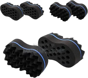 Magic Twist Sponges Used to Create Curls, Waves, or Dreads in Hair.