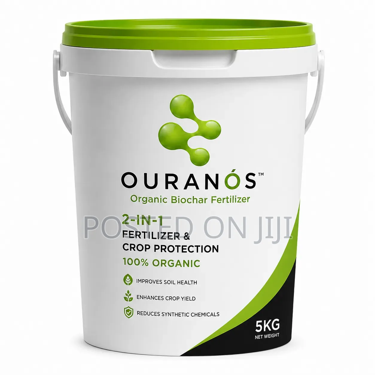Ouranos Organic Biochar Dry Pellets Bucket 5kg