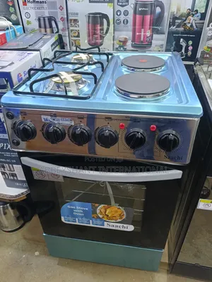 Saachi 2-Burner Gas and 2-Burner Electric Cooker/ Oven