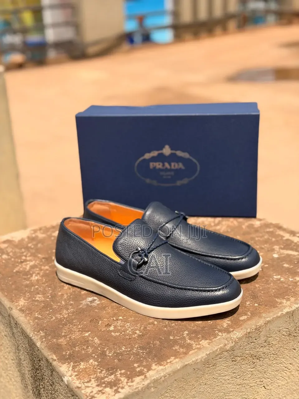 Prada Men's High-Quality Luxury Leather Loafers