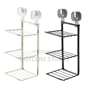 3-Tier No-Drill Wall-Mounted Suction Cup Organizer Rack