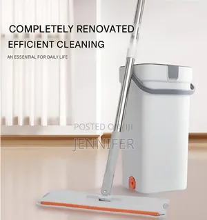 Hands-Free Flat Mop and Bucket Set