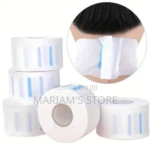 Disposable Paper Neck Strips for Use in Barber Shops to Protect Clothe