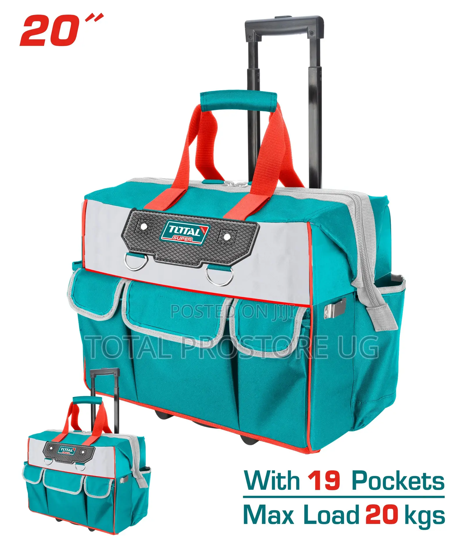 Rolling Rigid Tool Bag 20".