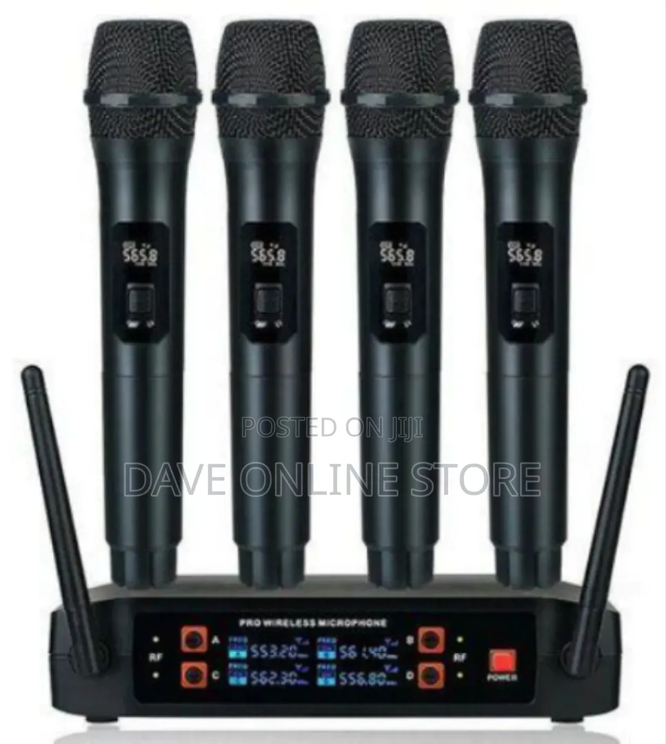 . 4-Channel Professional Wireless Microphone System