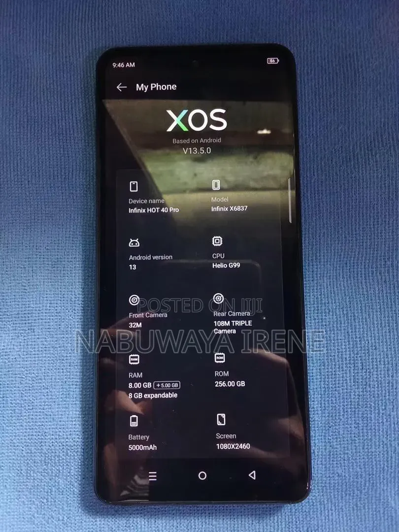 New Infinix Hot 40 Pro 256 GB Black