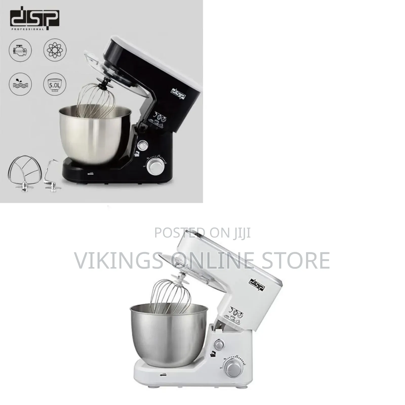 DSP 5L 3 In1 Egg Beater Dough Hand Stand Mixer Food Processor