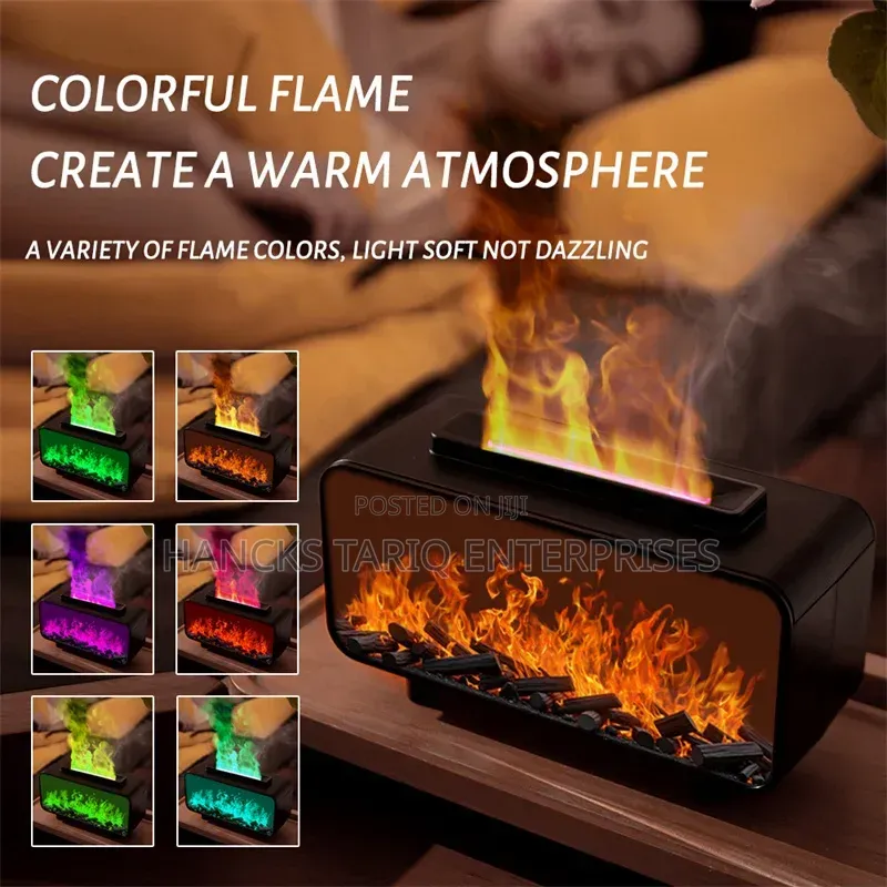 Vintage Fireplace Flame Aroma Diffuser Humidifier