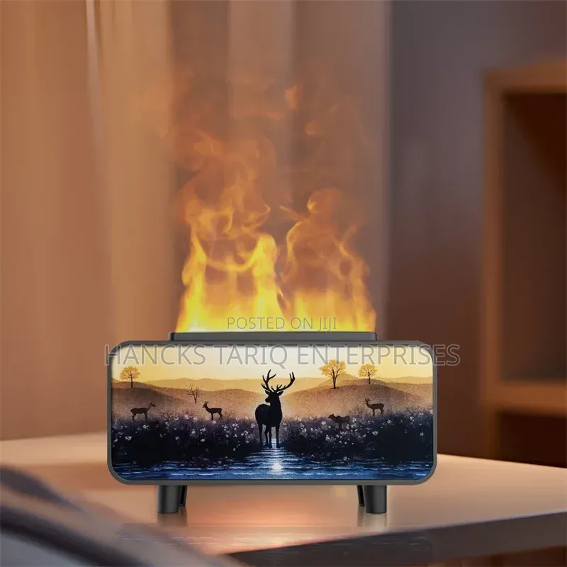 Vintage Fireplace Flame Aroma Diffuser Humidifier