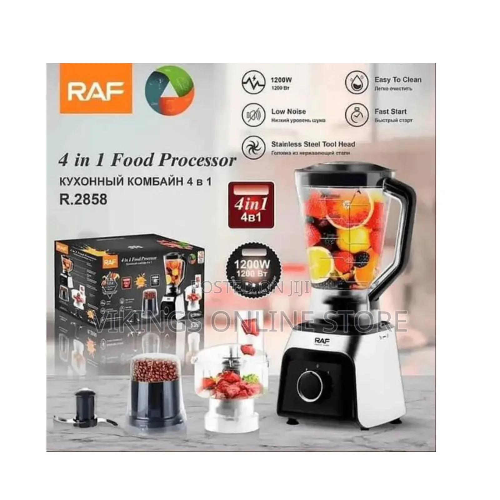 RAF 4 in 1 Electric Powerful Commercial Food Processor With Juicer
