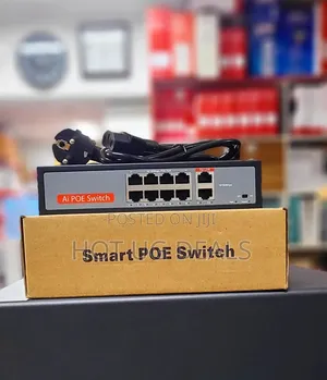 8 Port PoE Switch With 2 Gigabit Uplink Ports – Black