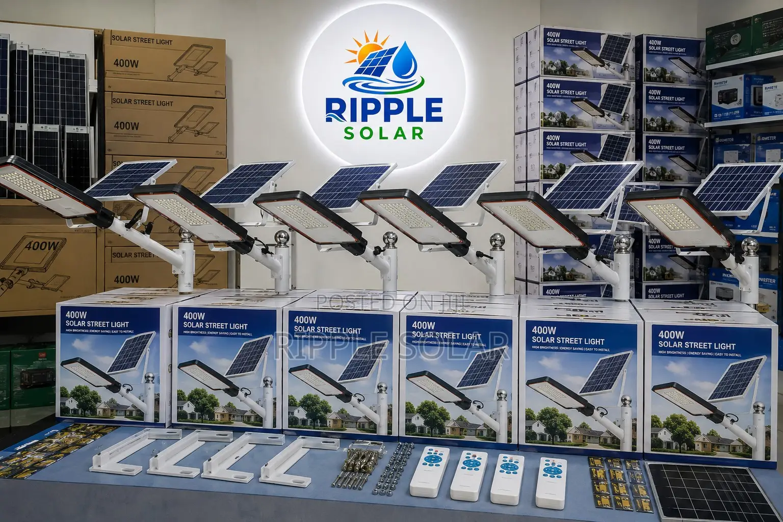 400W Solar Street Light With Panel LED Security Kampala